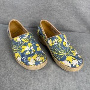 Dansko 37 US Women's 6.5-7 Victoria Tahiti Canvas Floral Clogs Comfort Shoes